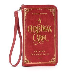 A Christmas Carol Book Cover Wallet Wristlet